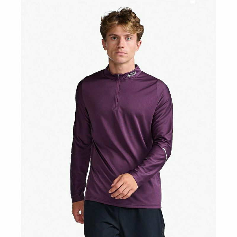 2XU MEN LIGHT SPEED TECH 1/4 ZIP TEE MR6960A ORIGINAL