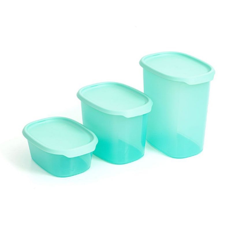 One touch fresh set oval tupperware / toples tupperware