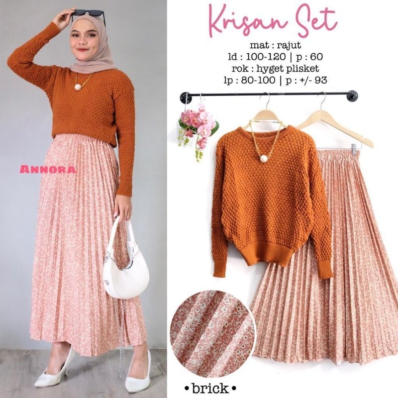 setelan rok wanita krisan by Annora