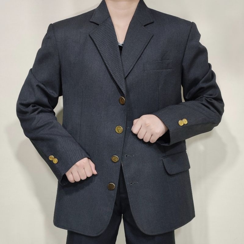 SIZE M • LD 100 P 66 • Kode 012 • Academia Misty Grey • Blazer Unisex • Hexbarley