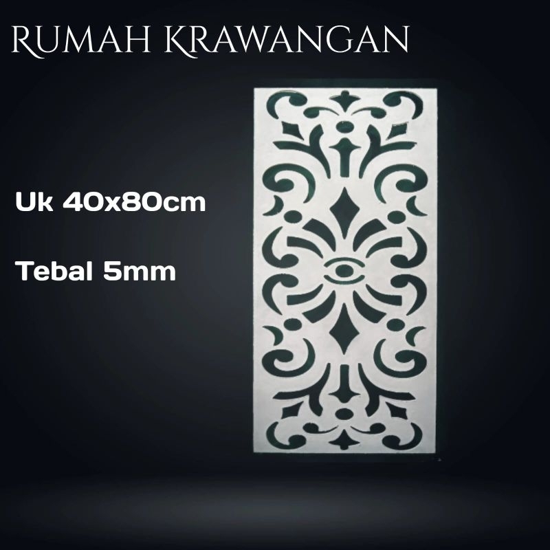 KRAWANGAN PVC BOARD / ORNAMEN PVC BOARD 40X80CM TEBAL 5MM