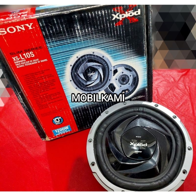 Subwoofer Sony Xplod 10 inch Slim 1200 Watt xs-L10S Made in Thailand Original Sony