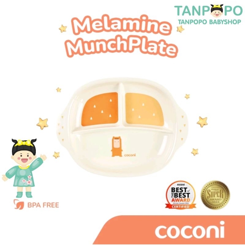 COCONI Melamine Munch Plate ( Piring Makan Anak/Bayi )