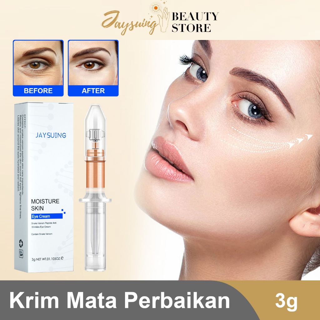 Jaysuing Krim Mata Perbaikan Pena Esensi Anti-Kerut Mata Krim Mata Penghilang Garis Halus Melembabka