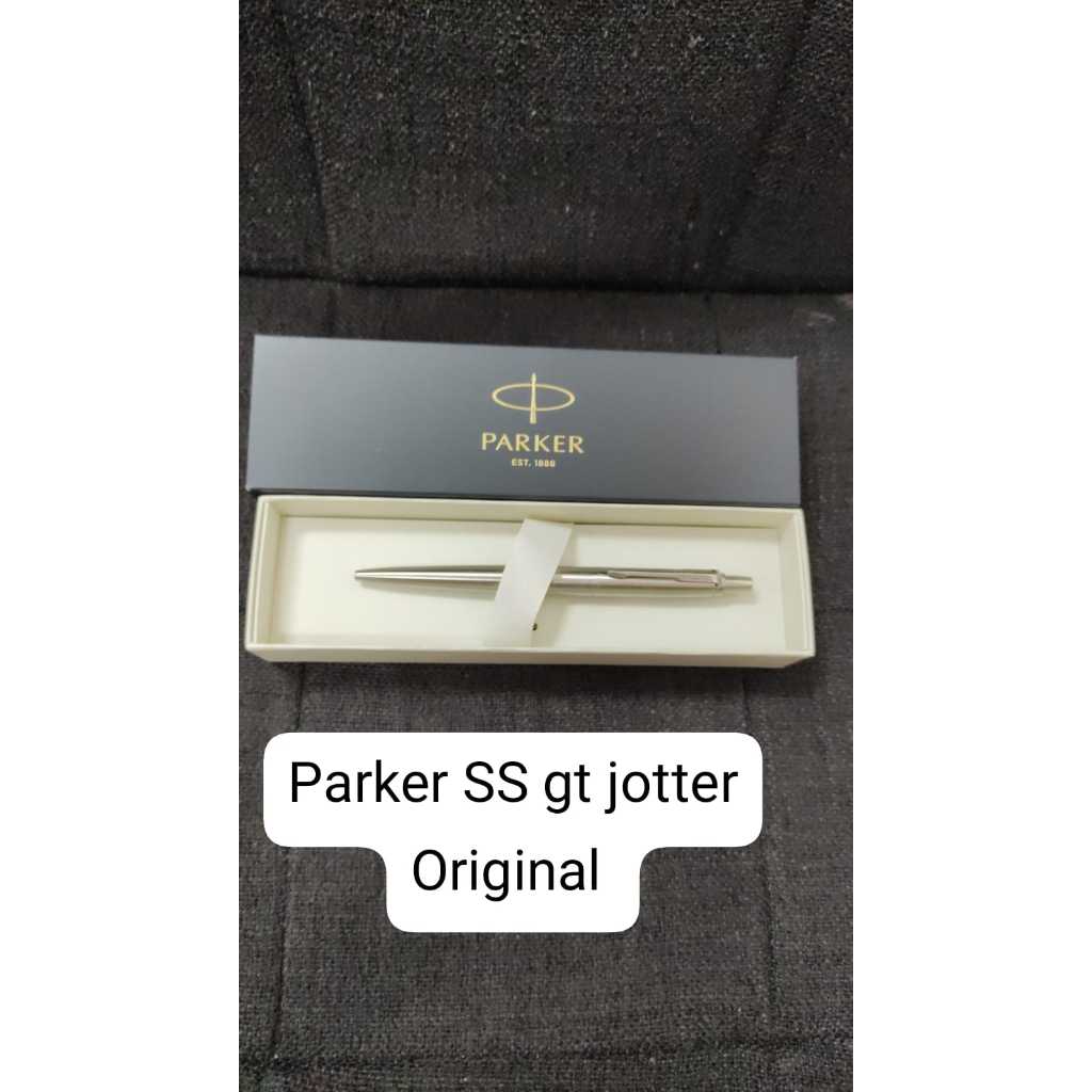 

ballpoint parker jotter ss ct stainless steel ( full siver) satuan original 100 persen parker made in france