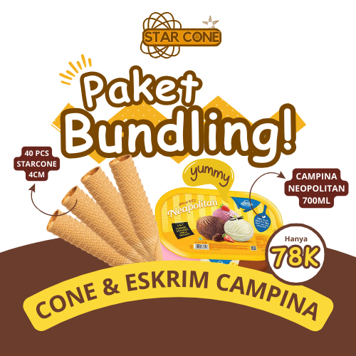 

PAKET BUNDLING Starcone Large dan Eskrim Campina Neopolitan 700ml