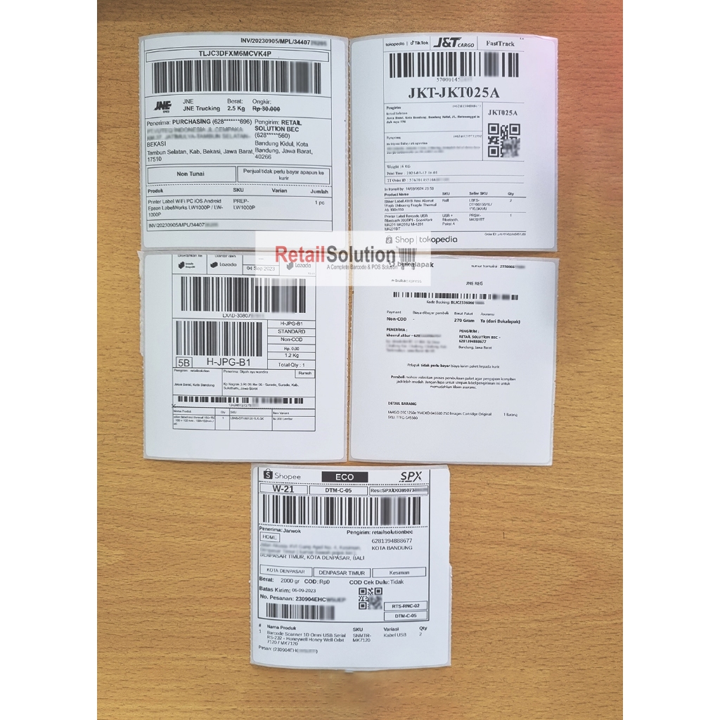 

RK Sticker Label Barcode Semicoat 100x100 mm / 100 x 100 mm / 10x10 cm