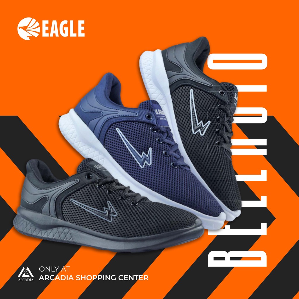 EAGLE BELLAGIO SEPATU CASUAL SEKOLAH KANTOR KETS SNEAKERS PRIA WANITA ARCADIASPORT