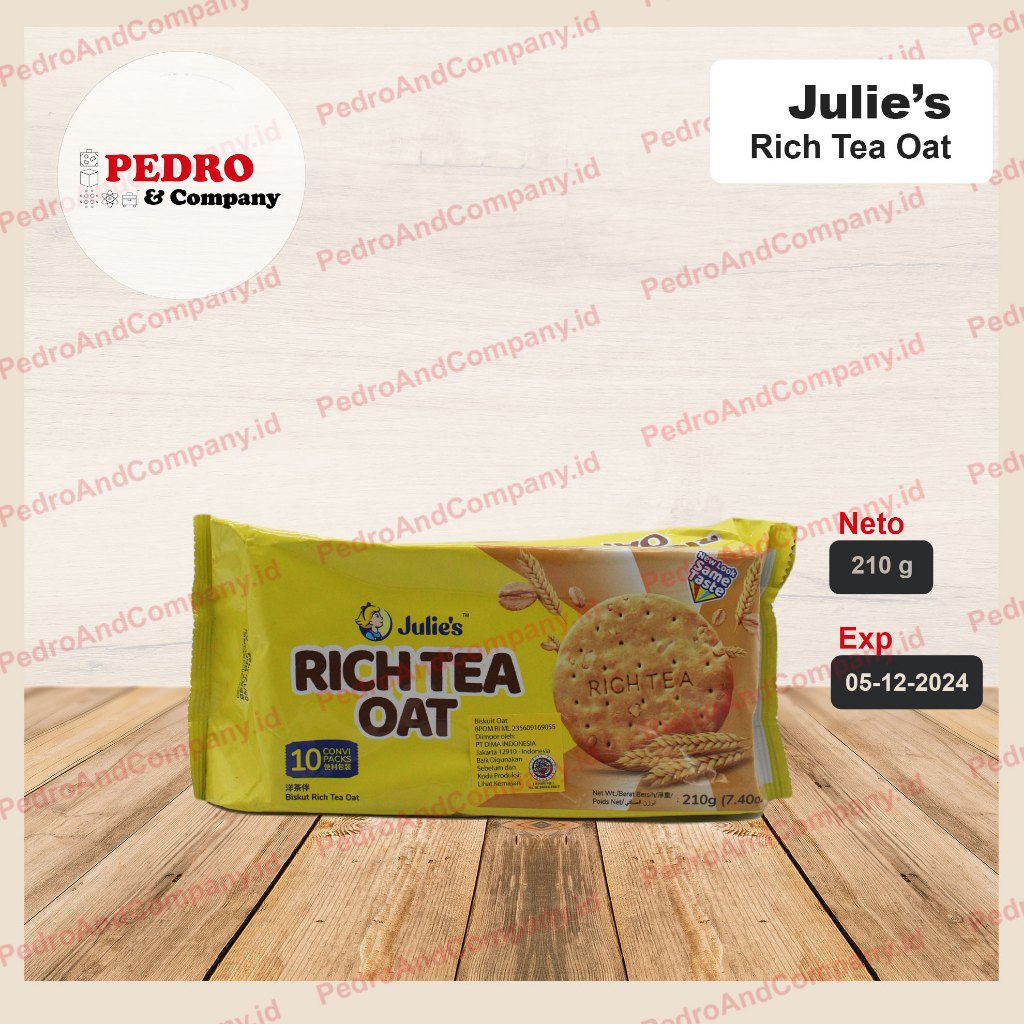 

Julies rich tea oat 210 gram - julie biskuit oats gandum 10 pack