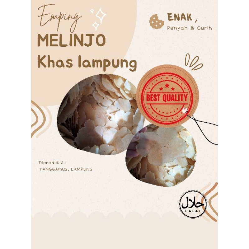 

EMPING MELINJO KHAS LAMPUNG 500 GRAM