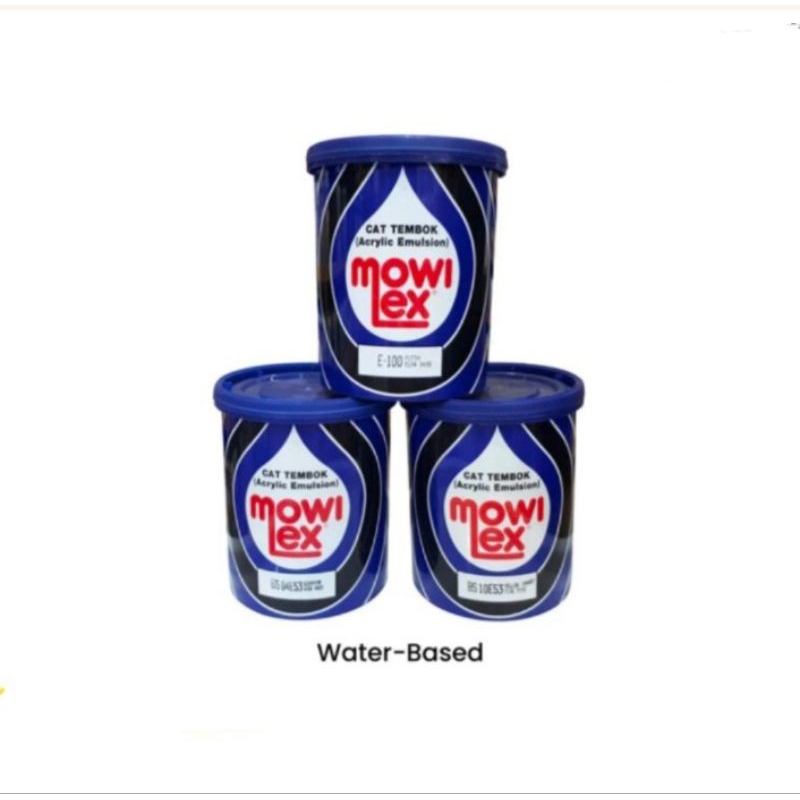 cat tembok mowilex 1 liter warna standar (putih/hitam)
