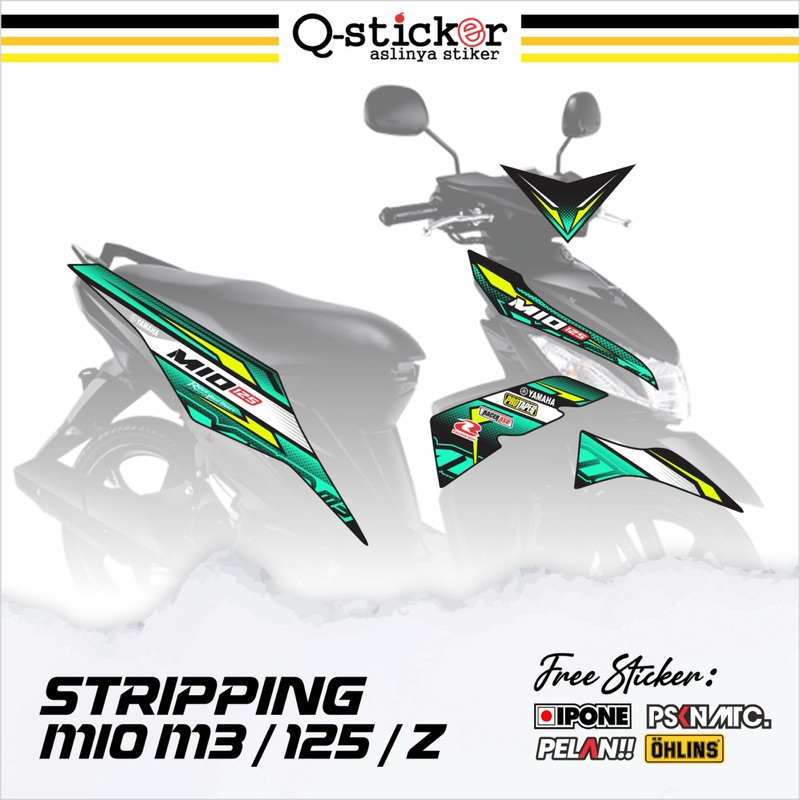 Stiker Mio 125/M3 / Sticker Stripping Mio 125/M3 Racing - BLACK RACING