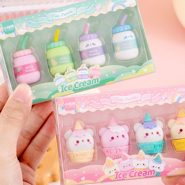 

BEST 1 SET ISI 4 PCS PENGHAPUS SWEET MINI CAKE COKLAT MAKANAN MANIS DESSERT KAWAII PGS