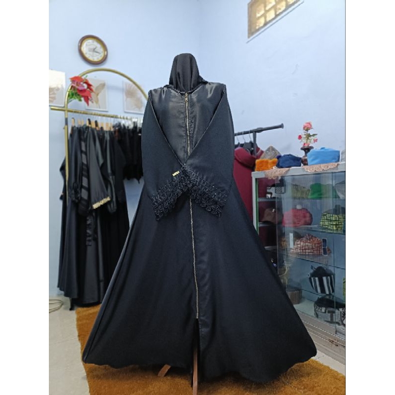 ABAYA RAIHANA / GAMIS HITAM TEMBORO