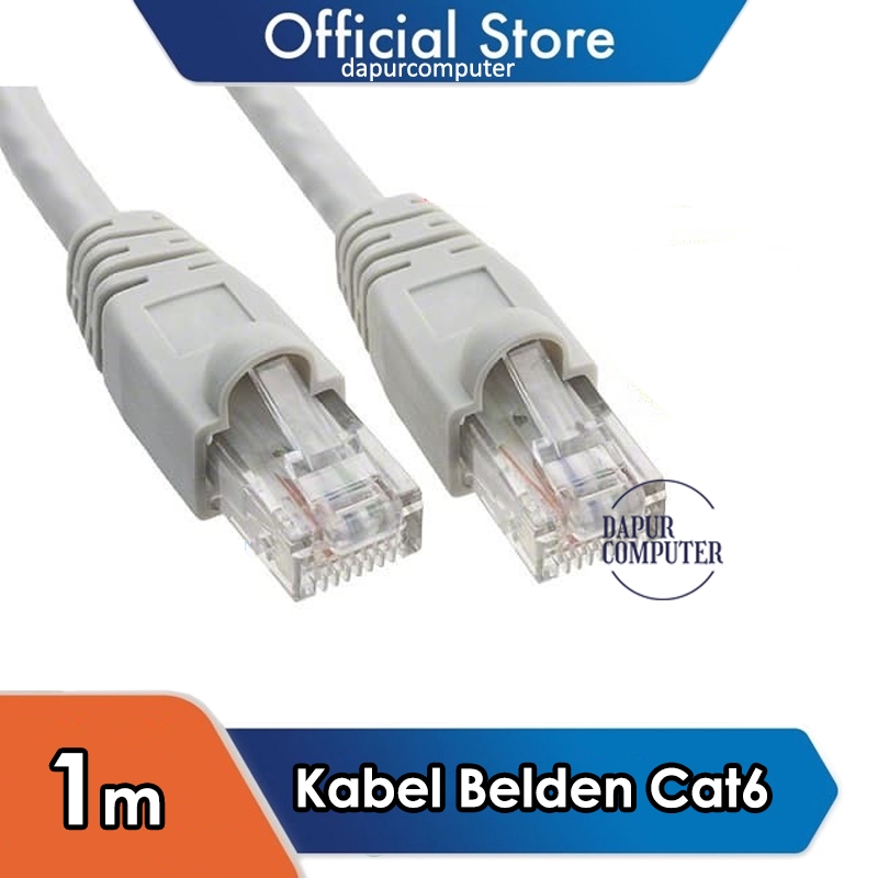 kabel lan 1 meter cat 6 belden jaringan internet wifi terbaik