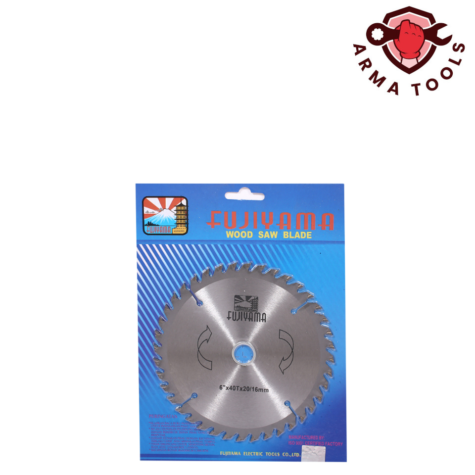 Fujiyama Mata Circular 6 inch x 40 T / Circular Saw Blade/ Mata Potong Kayu
