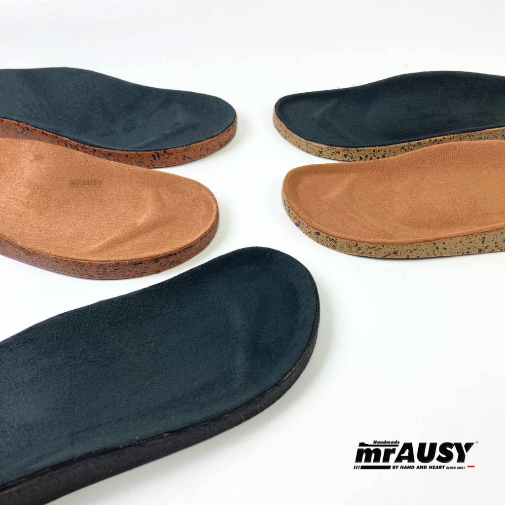 Sol PVC / Sol Alas Tekstur Sandal Wanita Birken Casual Slop mrAUSY Midsole