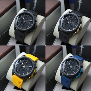 Jam Tangan Pria Alexandre Christie AC 6659 Original - Tali Karet - Garansi Resmi