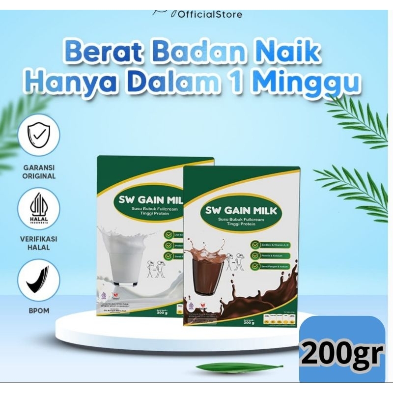 

SWGAIN MILK Susu penambah berat badan penggemuk badan BPOM HALAL susu penambah nafsu makan