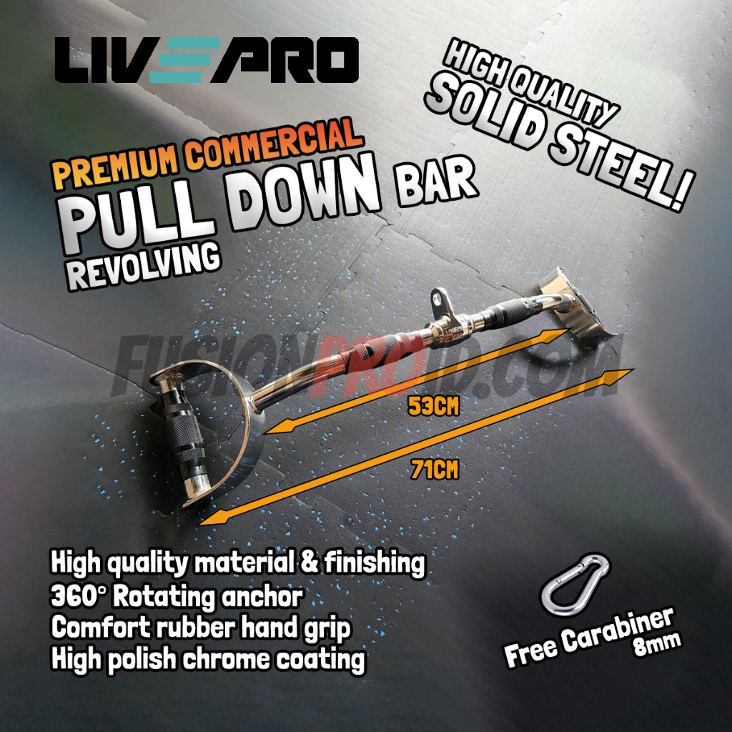 Handle Bar Pull Down Pulldown Lat Bar Pro Cable Gym Fitness Livepro