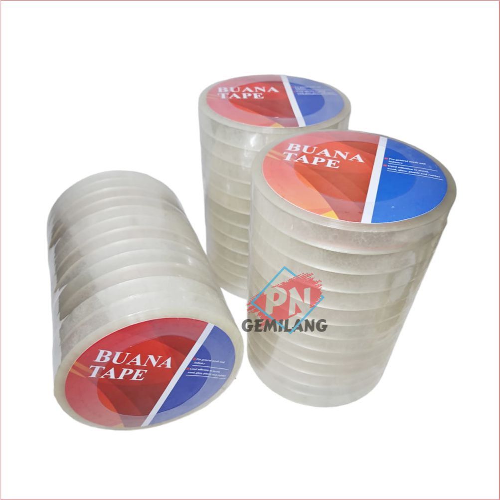 

Selotip / Lakban Kecil Bening / Solasi / Solatip Ukuran 12mm & 24 mm Super Panjang 100yard