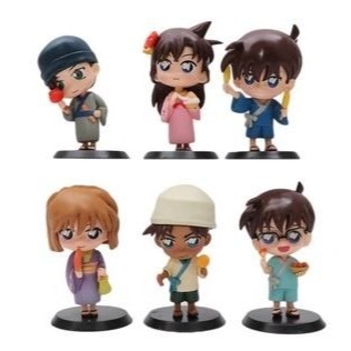 Mainan Figure Anime Detective Conan Mao Lilan Haibara Ai Garden Party Series set 6