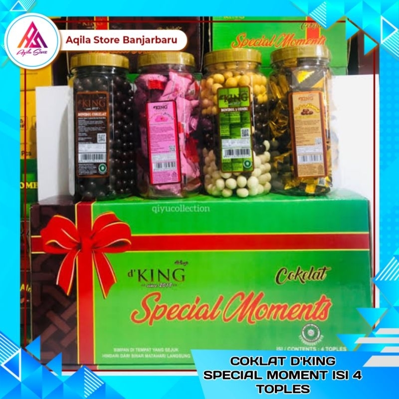 

Musdalifah Coklat Almond D'king / D'king Coklat Almond 1 Karton Isi 4 Toples / Coklat Almond / Coklat Almond King