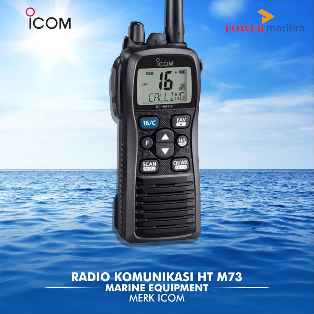 Radio HT Icom M73-Plus VHF Alat Radio Komunikasi Marine Transceiver
