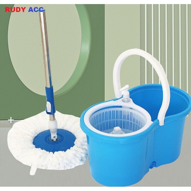 Alat Pel Lantai Spin Mop Otomatis Super Mop Plastik