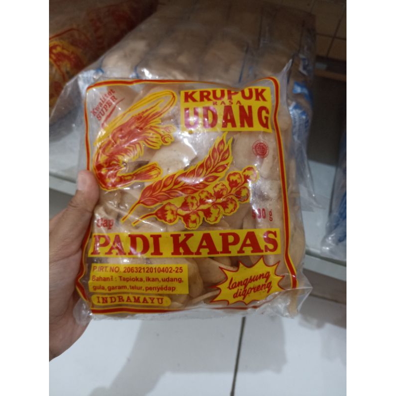 

Krupuk mentah, krupuk udang dan ikan padi kapas oleh oleh khas indramayu 500gram