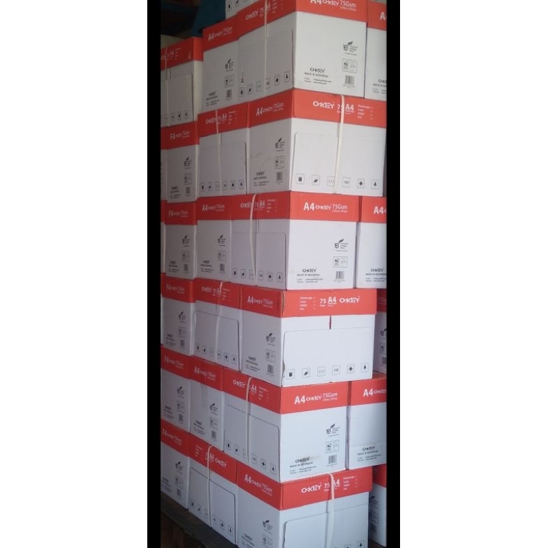 Hvs A4 70, 75, dan 80 gsm (Okey, CopyPaper, Paper One)