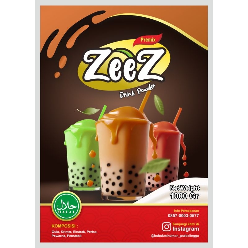 zeez drink powder | bubuk minuman kekinian | bubuk cincau