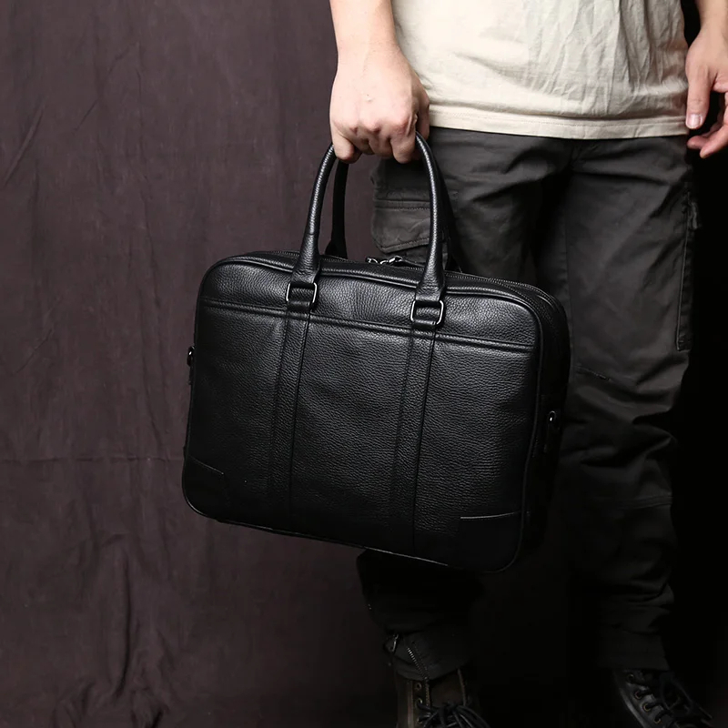 Tas Laptop Selempang Jinjing Kulit Asli Original - Tas Kulit Pria Asli Tas Kerja Kapasitas Besar