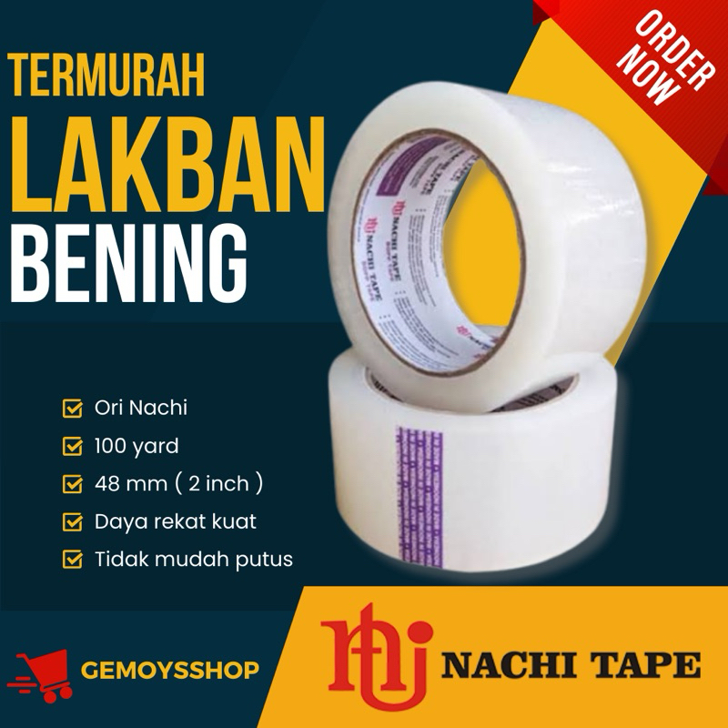 

Lakban Nachi 2 inch | opp nachi 2” bening 100yard