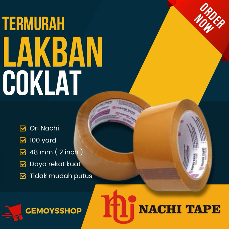 

Lakban Coklat Nachi 2inch 100yard | opp nachi packing tape