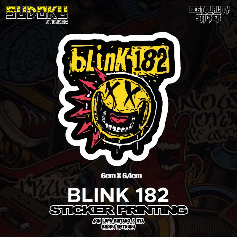 

STICKER STIKER PRINTING BAND BLINK182|STICKER TMBLR|STICKER HELM|STICKER LAPTOP