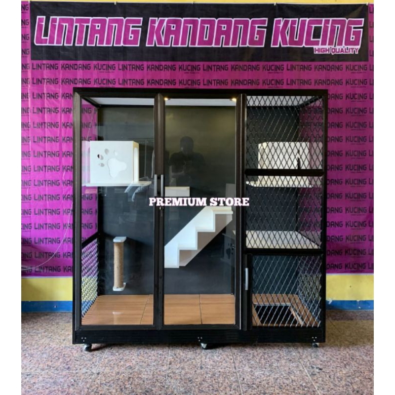 kandang kucing alumunium cat aquarium kandang kucing besar kandang kucing premium