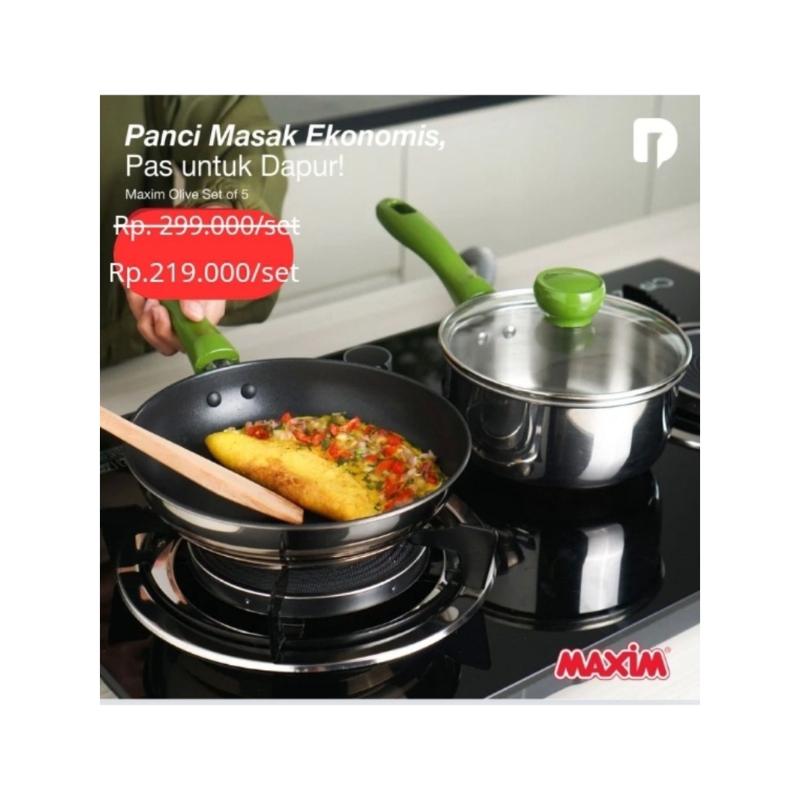 panci Maxim olive set of 5