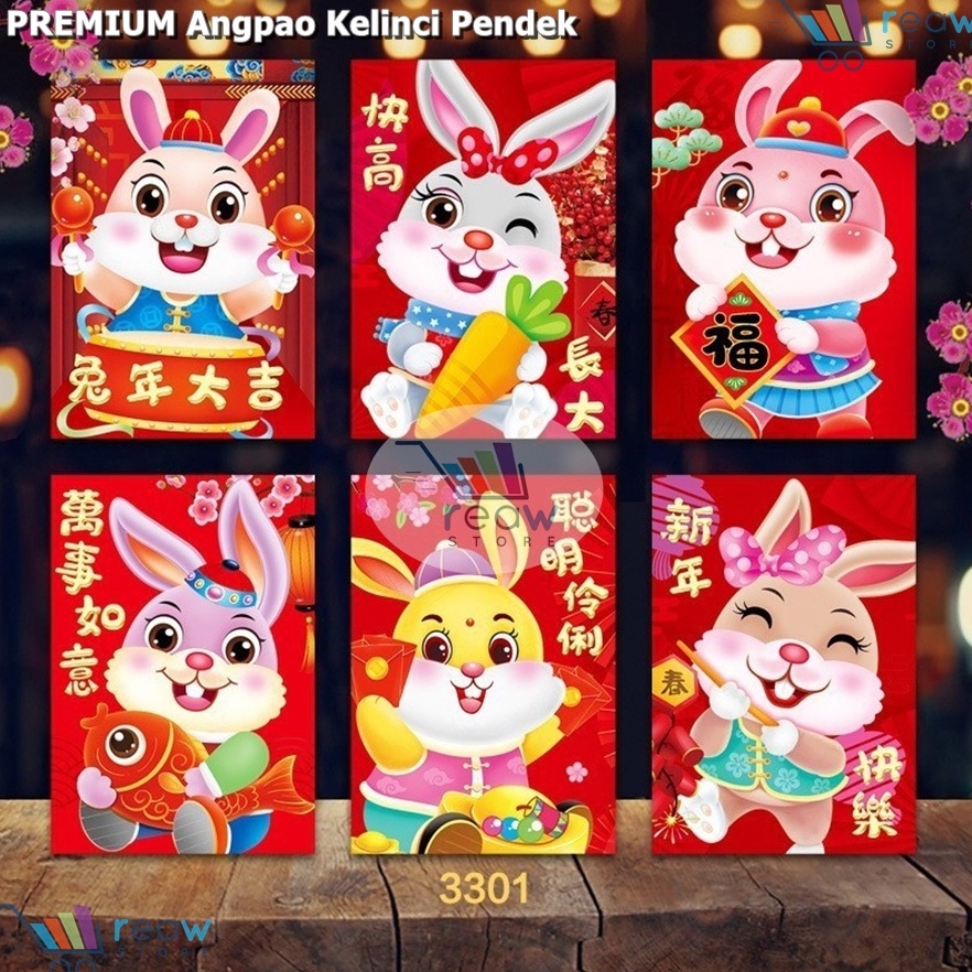 

Nyaman PREMIUM Angpao Pendek Rabbit Kelinci Imlek Sincia Chinese New Year Murah