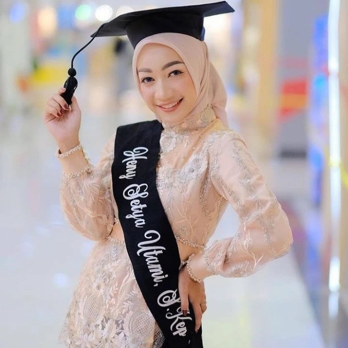 (1HARI JADI) SELEMPANG POLOS, Selempang bordir selempang nama selempang pita selempang Renda Selempa