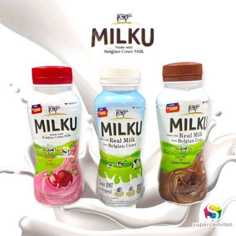 

Milku Susu UHT Rasa Cokelat Strawberry Original [Tulis Rasa Dicatatan]