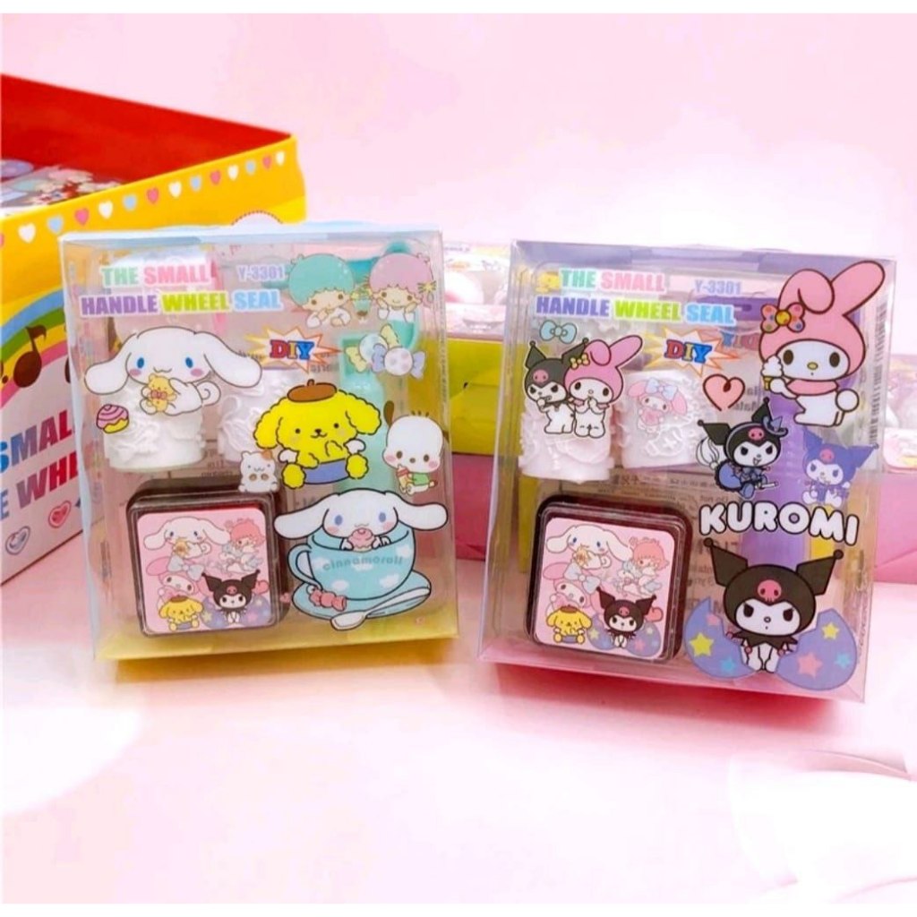 

roller handle wheel seal sanrio stamp roll sanrio stiker