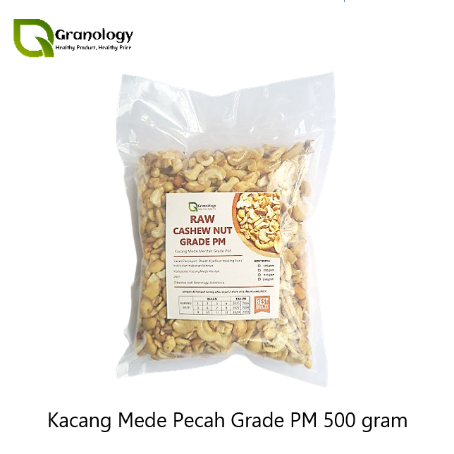 

(RAW) Kacang Mede Pecah Murah / Cashew Nut Raw Grade PM - 500 GRAM