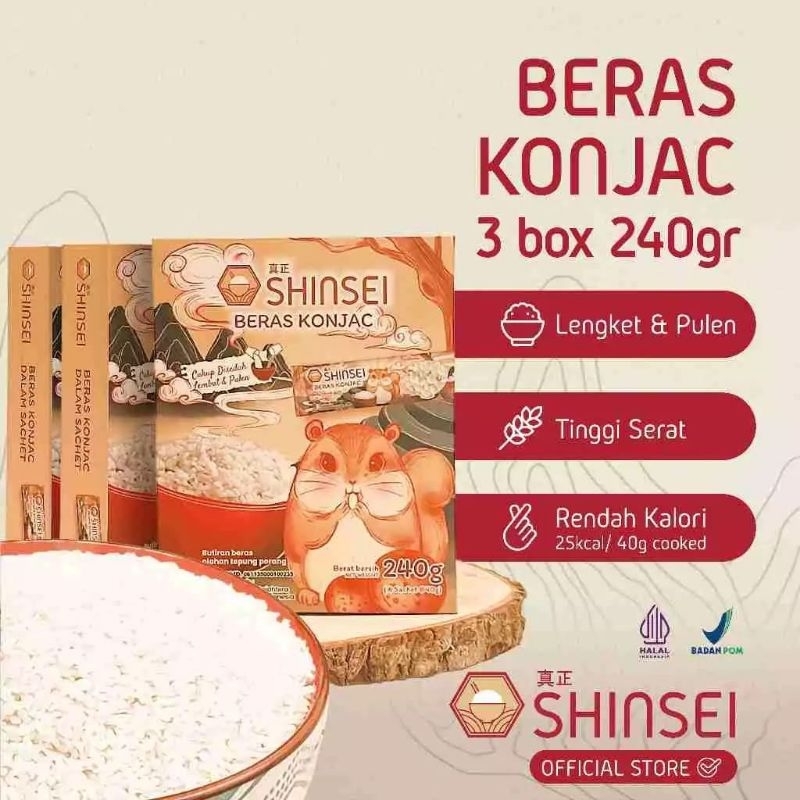 

BERAS KONJAC SHENSEI SACHET 40 GRAM