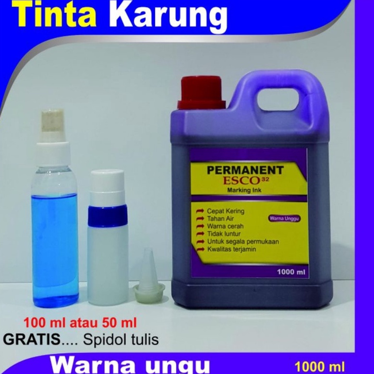 

KODE O9N3 Tinta karung esco tinta spidol permanen ungu 1 ltr