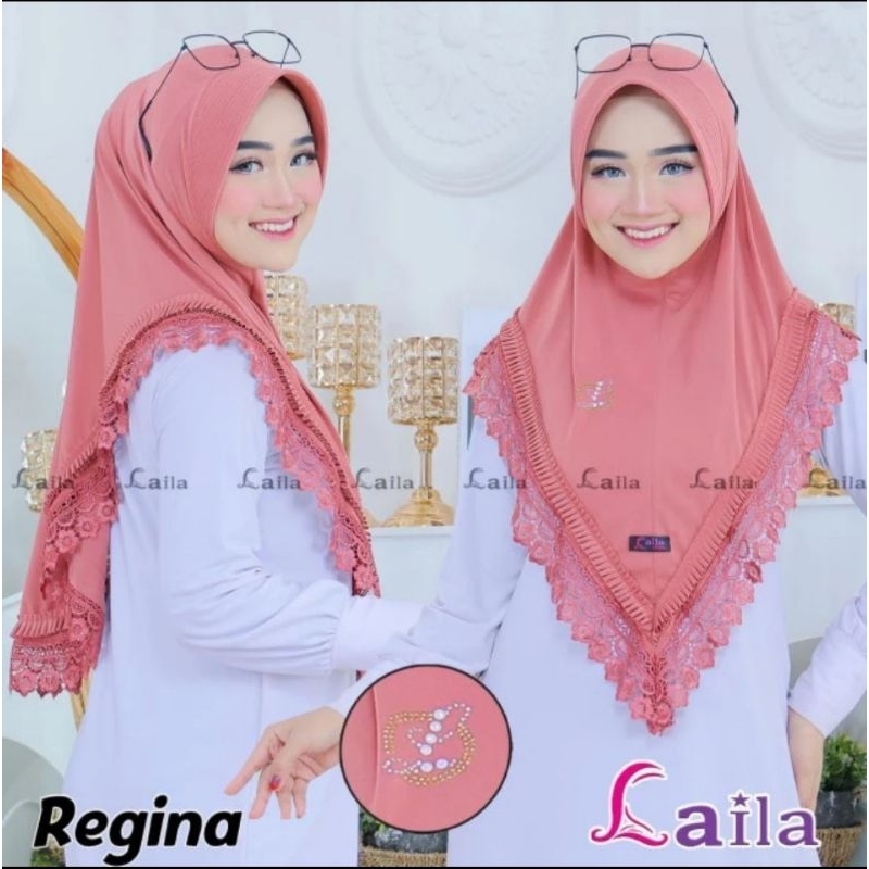 Hijab instan ori by Laila-Jilbab laila regina ori harga grosir murah