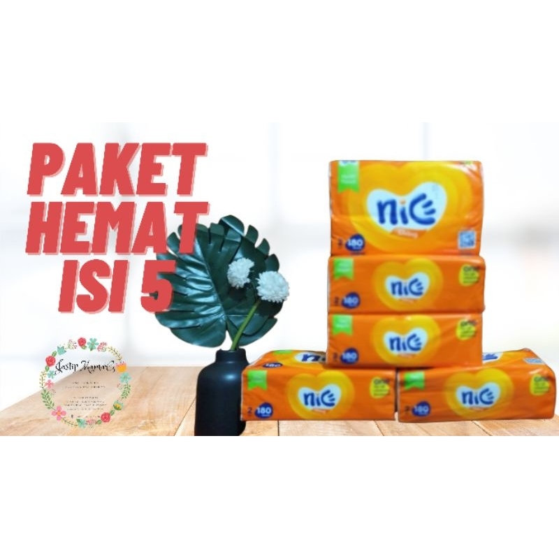 TISSUE NICE 2 PLY 180 SHEET, NICE TISSUE, TISU NICE, TISSUE NICE