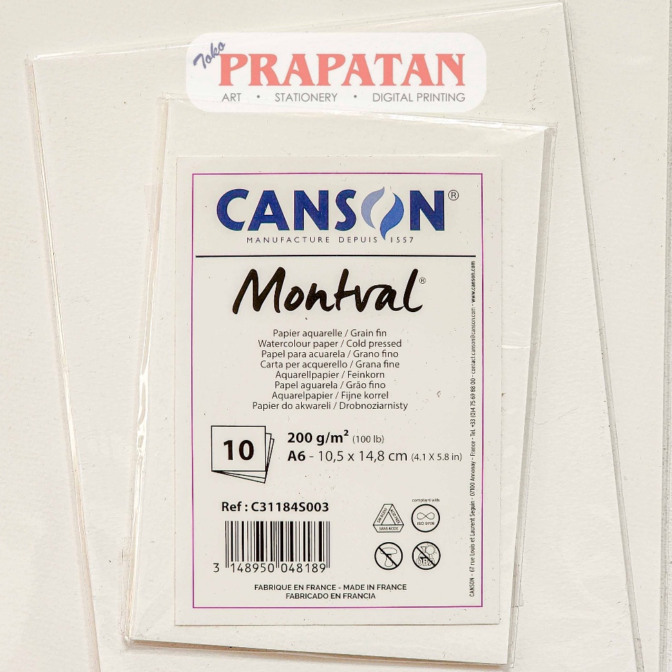 

KODE U47H Canson Montval Watercolor Paper 2gsm Kertas Cat Air