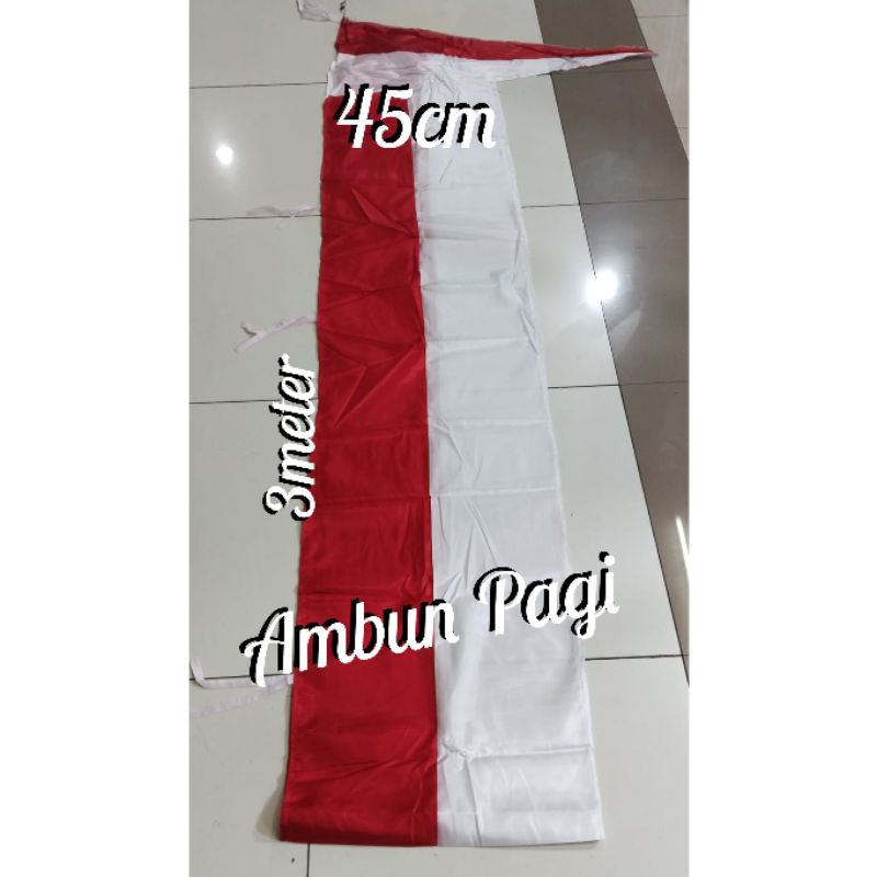 

best seller umbul-umbul merah putih lurus pake lidah ukuran 3meter ready stock