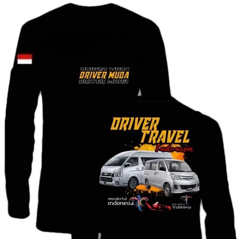 KAOS LENGAN PANJANG DRIVER MUDA DRIVER TRAVEL WONDERFUL INDONESIA